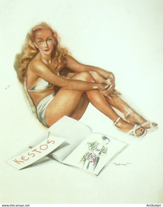 Publicité Lingerie Kestos Vahiné signée Brenot 1950
