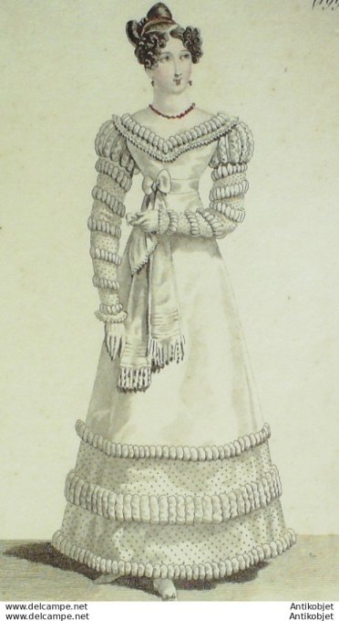 Costume Parisien 1821 # 1991 Robe mousseline et entre deux