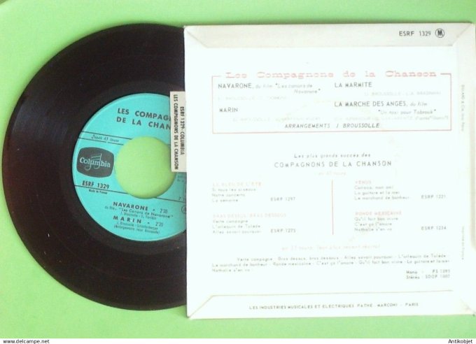 Les Compagnons de la chanson 45T EP La marmite (languette) 1961