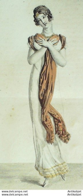 Costume Parisien 1811 # 1117 Costume de bal Pas du Schall