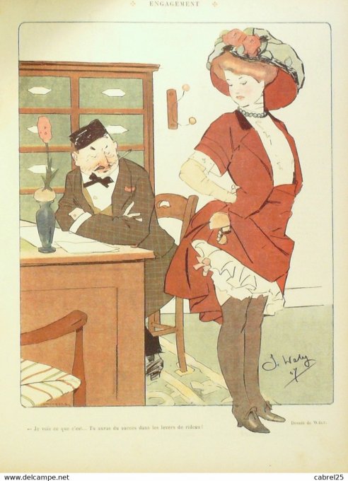Le Rire 1908 n°265 Willette Florès Fau Wély Fabiano Huard Goussé Guillaume Delaw Fischietto