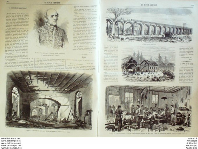 Le Monde illustré 1868 n°618 Italie Venise Brésil Rio De Janeiro Fontainebleau (77) Espagne Burgos