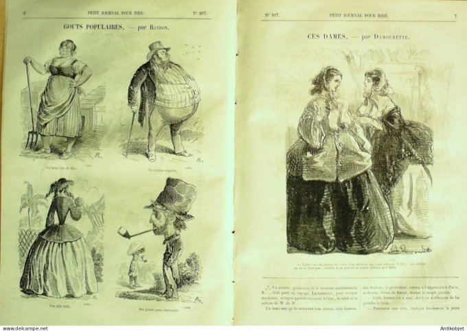 Petit journal pour Rire 1859 # 207 Un Million de dot Bertall