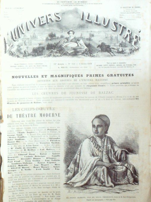 L'Univers illustré 1868 # 703 Alger Constantine St-Omer (62) Bruxelles Ethiopie Theodoros Négus