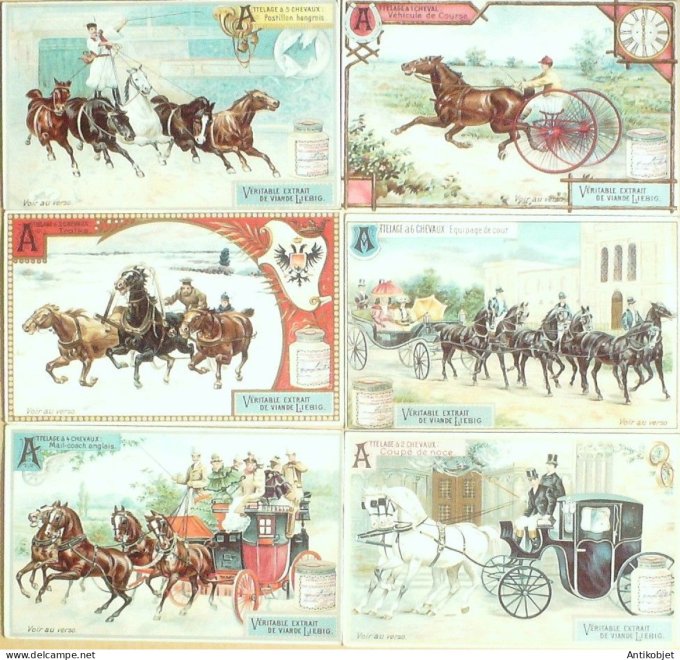 Chromo Liebig Sang  538 Vehicules hippomobiles (1897)