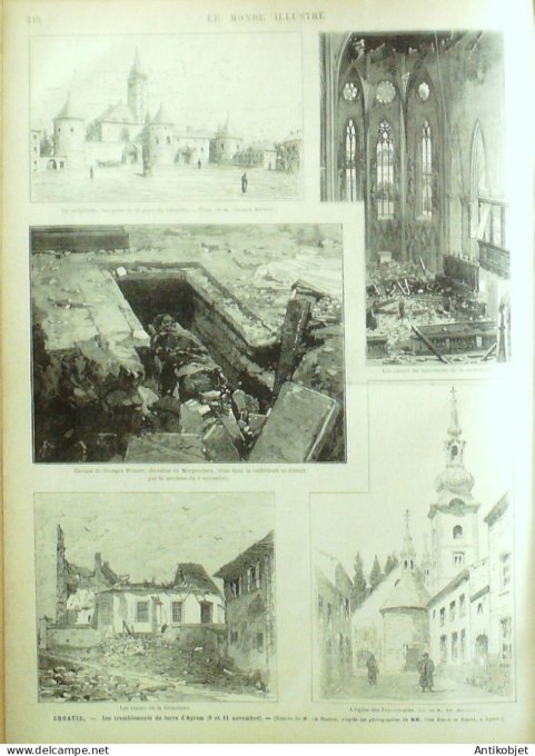 Le Monde illustré 1880 n°1236 Corbana (20) Croatie Agram Albanaises