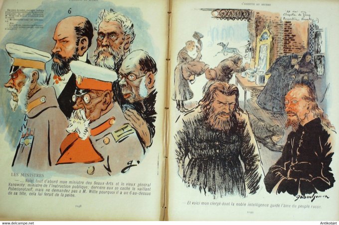 L'Assiette au beurre 1902 #  63 Alliance Franco Russe Grandjouan
