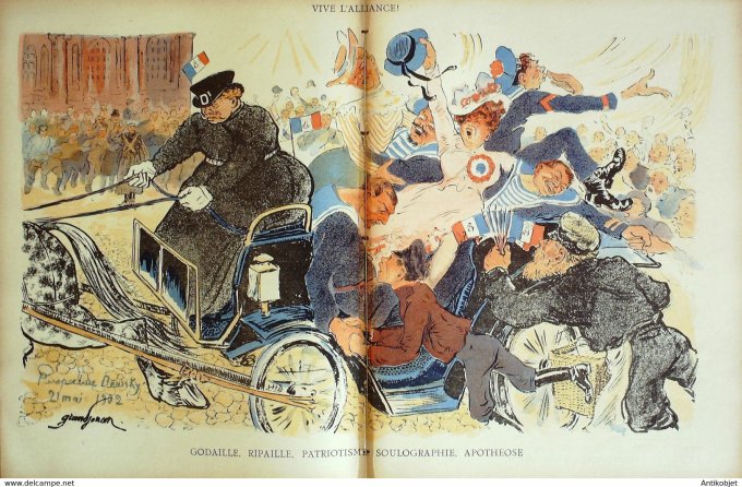 L'Assiette au beurre 1902 #  63 Alliance Franco Russe Grandjouan