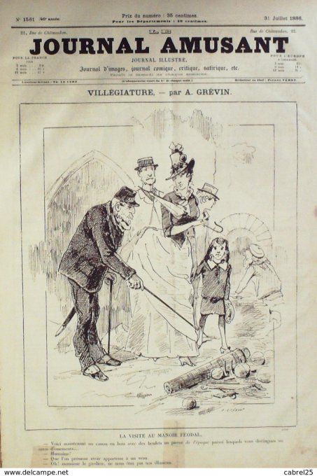 Le Journal amusant 1886 n° 1561 VOYAGE MARS MARINS LEONNEC AU PAYS BARTHELEMY