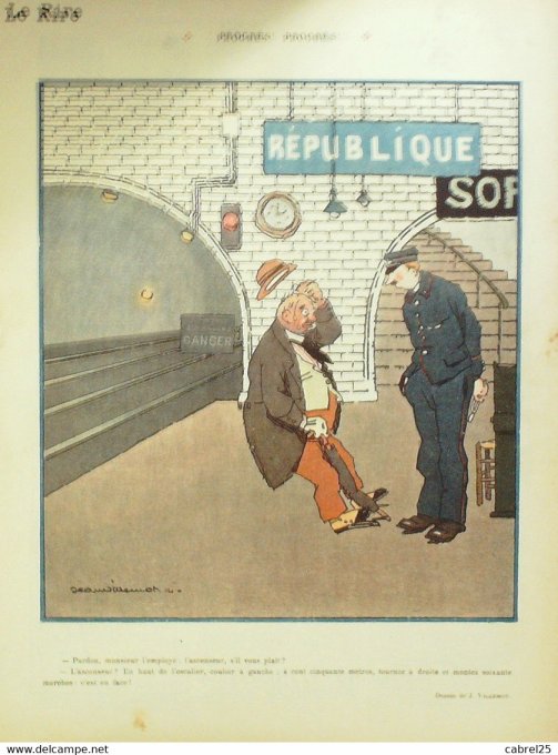 Le Rire 1914 n°595 Léandre Villemot Fabiano Le Rallic Roussau?grin