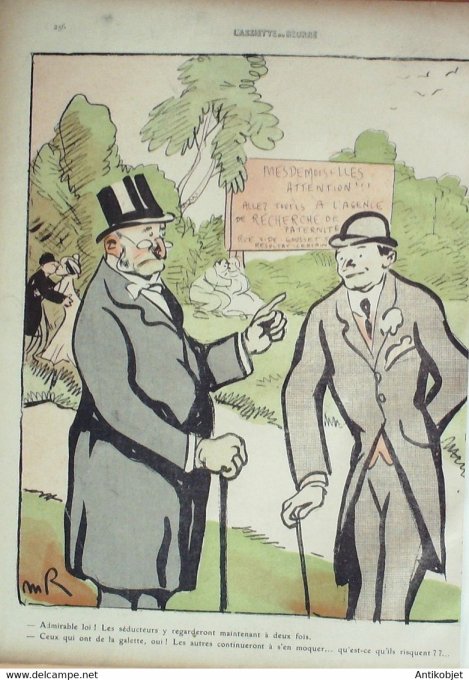 L'Assiette au beurre 1910 # 484 La recherche de la Paternité Gris Radiguet
