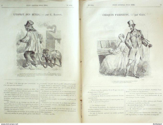 Petit journal pour Rire 1866 # 614  Les Domestiques a Paris