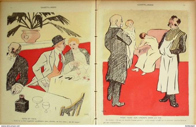 L'Assiette au beurre 1910 # 484 La recherche de la Paternité Gris Radiguet
