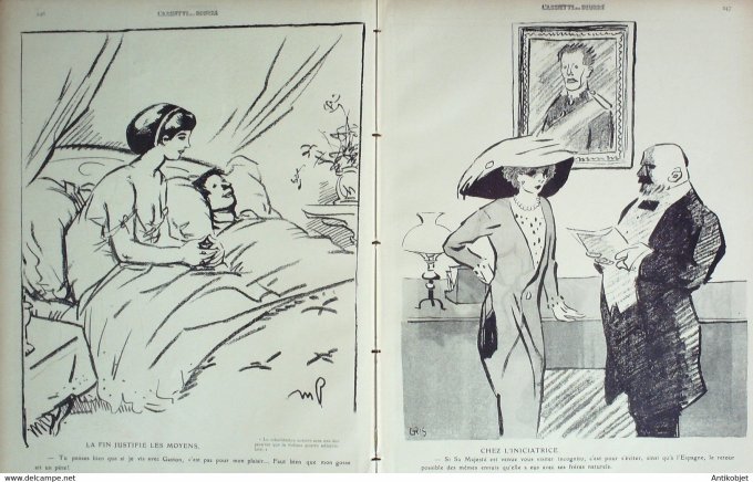 L'Assiette au beurre 1910 # 484 La recherche de la Paternité Gris Radiguet