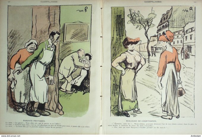 L'Assiette au beurre 1910 # 484 La recherche de la Paternité Gris Radiguet