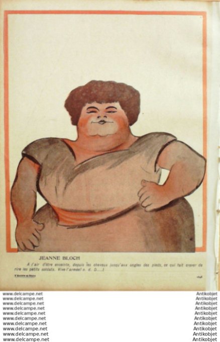 L'Assiette au beurre 1904 # 158 Cabotins & Cabotines Camara