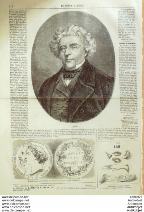 Le Monde illustré 1858 n° 44 Angleterre Buckingam Cochinchine Baie Tourane Calais (62)