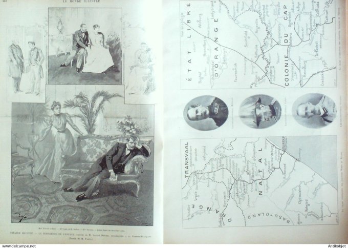 Le Monde illustré 1899 n°2229 Madagascar Anozy Ladysmith  Lombard's Kop Rambouillet (78)