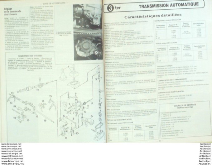 R.T Automobile Volkswagen Golf & Vento 4 cyl. 1989/1992 Opel Vectra   # 544
