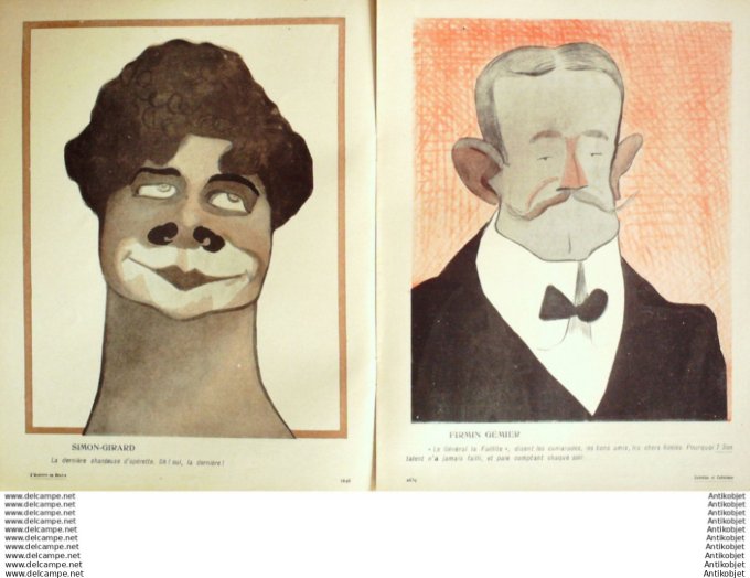 L'Assiette au beurre 1904 # 158 Cabotins & Cabotines Camara