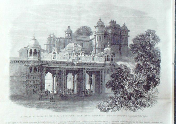 L'Univers illustré 1868 # 706 Inde Oudipour Ranah Meywar Vienne Amiens (80) Allemagne Bade
