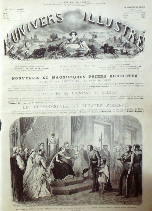 L'Univers illustré 1868 # 707 Allemagne Worms Bruxelles Gare d'Orléans