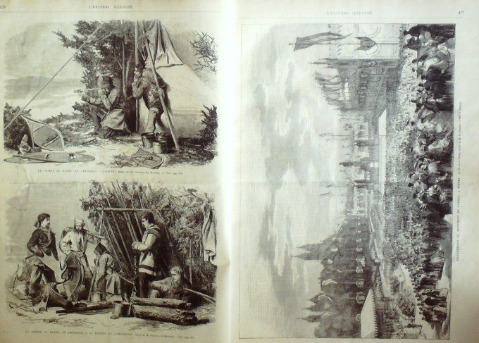 L'Univers illustré 1868 # 707 Allemagne Worms Bruxelles Gare d'Orléans