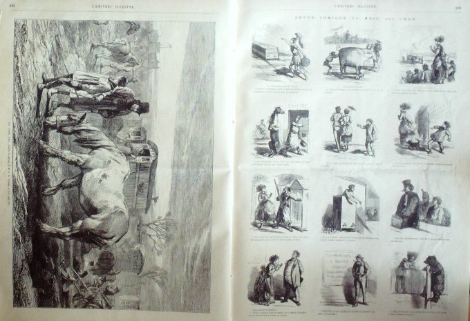 L'Univers illustré 1868 # 707 Allemagne Worms Bruxelles Gare d'Orléans