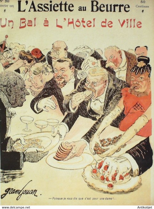 L'Assiette au beurre 1905 # 203 Le bal à l'Hôtel de ville Grandjouan