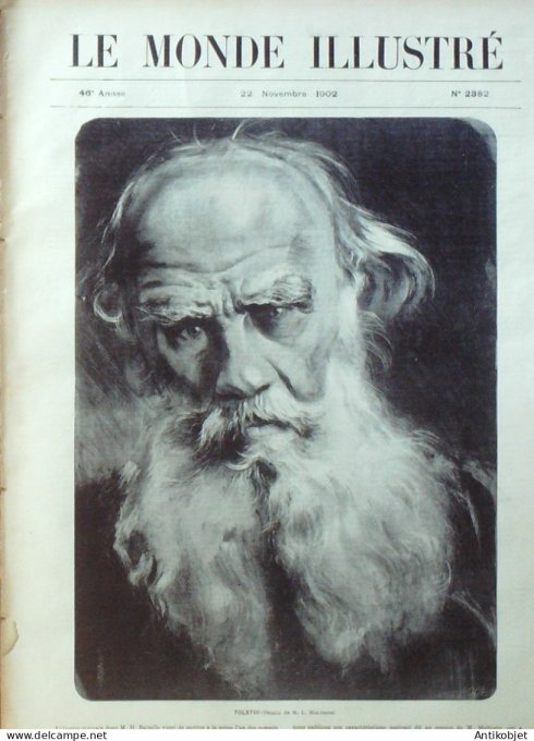 Le Monde illustré 1902 n°2382 Tolstoï Yemen Hodeidah Château d'Eu (76) Turquie Albanie