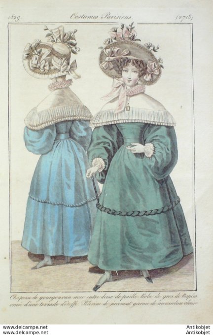 Les Modes parisiennes 1862 n°1025 Robes tissu de Turin garnies brodées