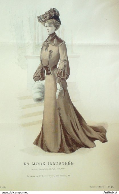 Gravure Mode illustree 1902 # 45 (Old Fashion plate) RARE