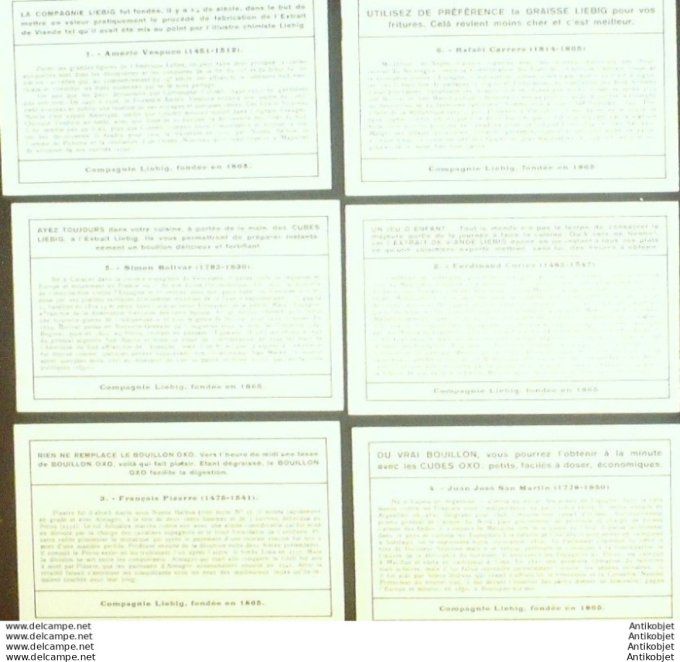 Chromo Liebig Sang 1380 Figures historiques de l'Amer (1938)