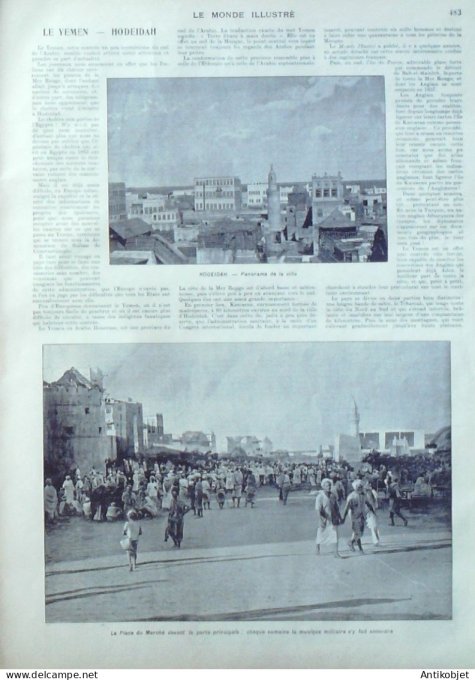 Le Monde illustré 1902 n°2382 Tolstoï Yemen Hodeidah Château d'Eu (76) Turquie Albanie