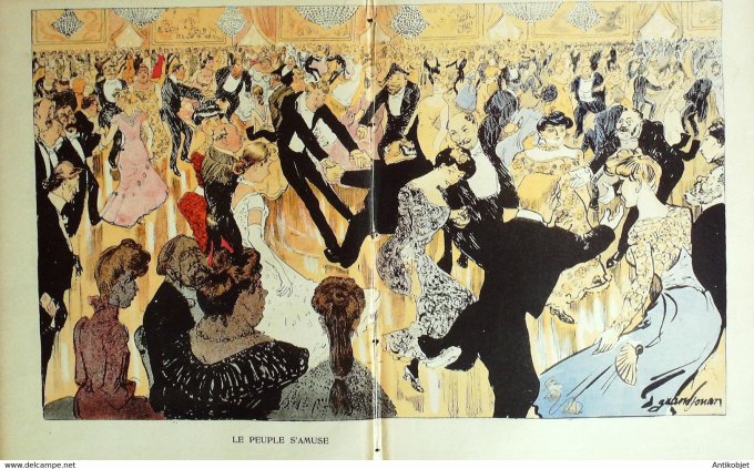 L'Assiette au beurre 1905 # 203 Le bal à l'Hôtel de ville Grandjouan