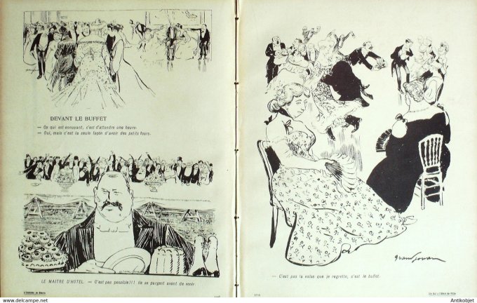 L'Assiette au beurre 1905 # 203 Le bal à l'Hôtel de ville Grandjouan