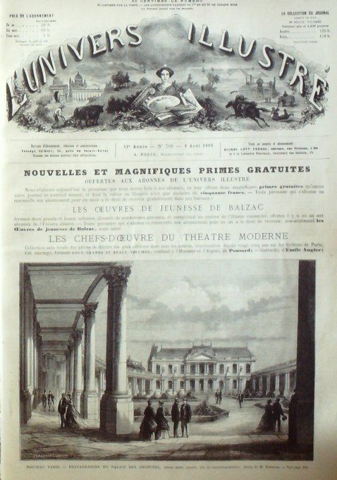 L'Univers illustré 1868 # 708 Allemagne Saxe Harrassprung Londres Brésil Rio-de-Janeiro Liège Charl 