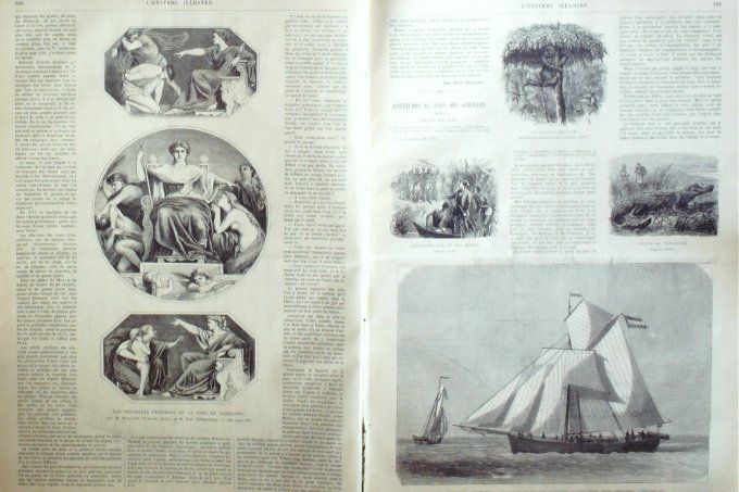 L'Univers illustré 1868 # 708 Allemagne Saxe Harrassprung Londres Brésil Rio-de-Janeiro Liège Charl 