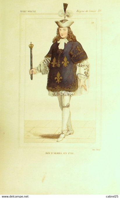 Roi d'armes 1720 sous Louis XV 18ème 1852