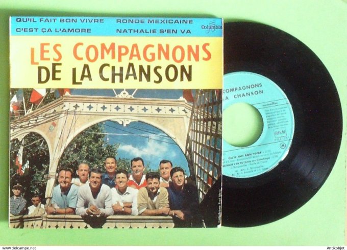 Les Compagnons de la chanson 45T EP Ronde mexicaine 1960
