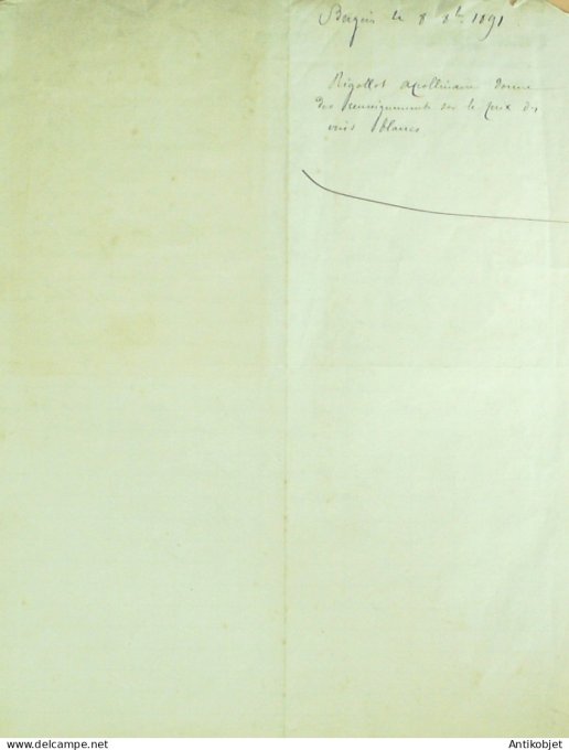 Lettre Ciale Rigollot Appolinaire 5vins) 1891 Bergères (10)