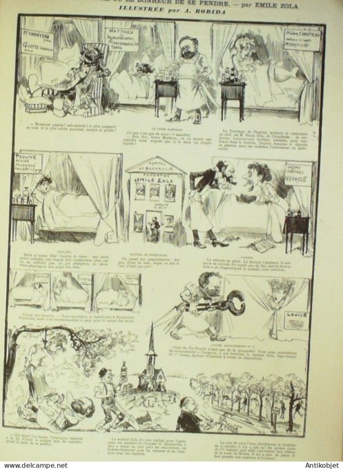 La Caricature 1884 #220 Loi sur le recrutement Draner Bonheur de se pendre Robida