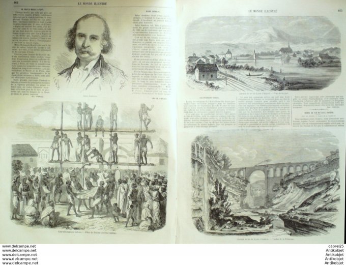 Le Monde illustré 1858 n° 48 Inde Pristna Seyssel (69) Sèten(34) Bayonne (64) Crimée Sébastopol