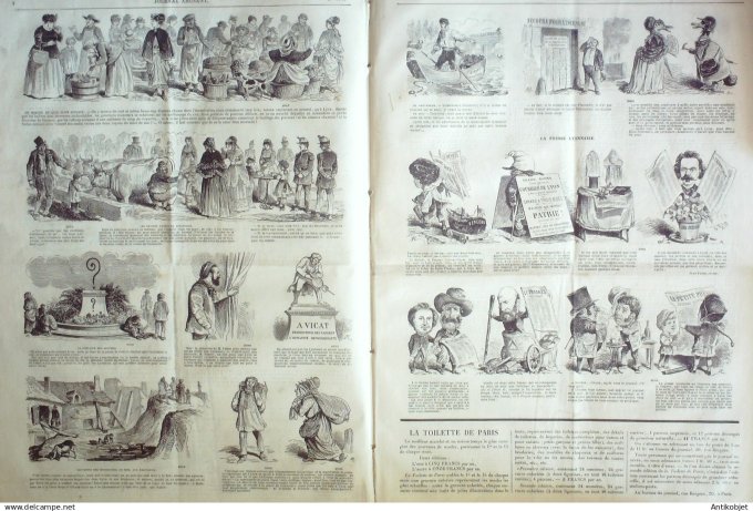 Le Journal Amusant 1870 #  754 Lyon par Gilbert Randon,