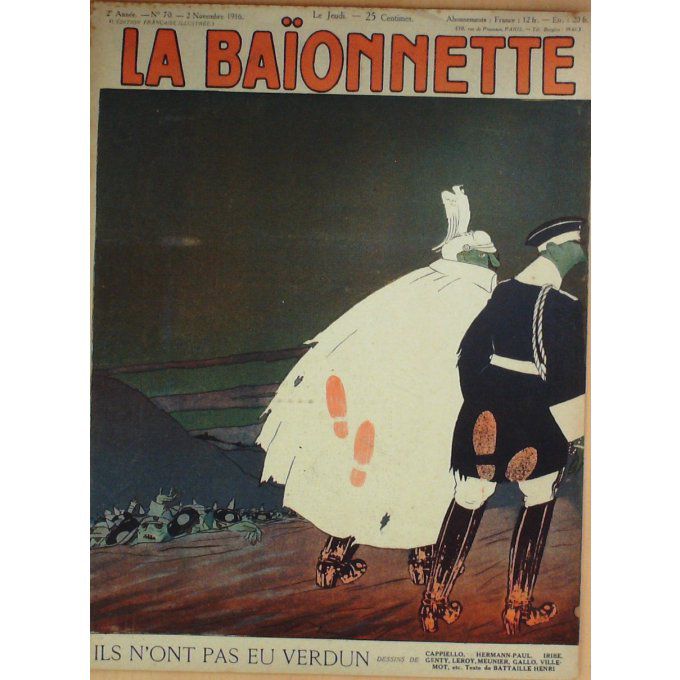 La Baionnette 1916 n°070 (Ils n'ont pas eu Verdun) GALLO CAPPIELLO MEUNIER ORDNER