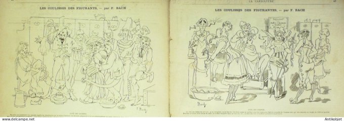 La Caricature 1882 #110 Lili aux variétés Robida Carnaval Loys