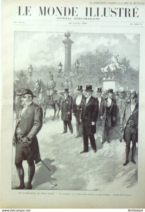 Le Monde illustré 1899 n°2187b Félix Faure casino de Monte-Carlo Pdt Loubet