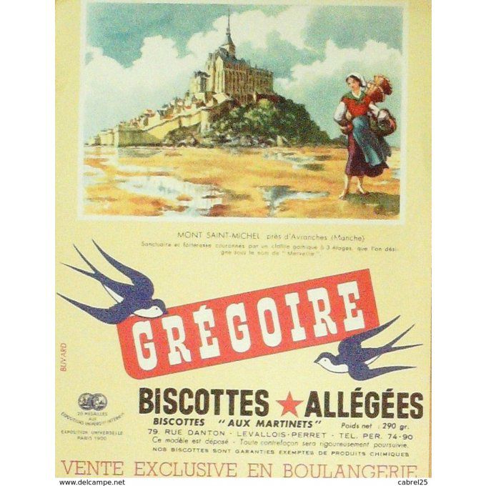 Buvard GREGOIRE biscottes