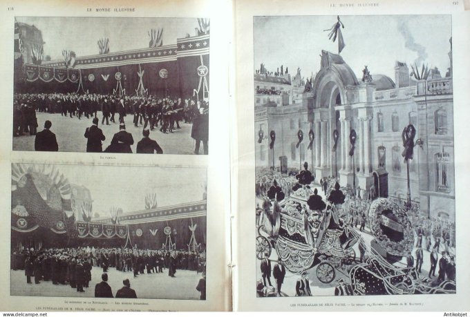 Le Monde illustré 1899 n°2187b Félix Faure casino de Monte-Carlo Pdt Loubet