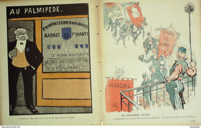 L'Assiette au beurre 1905 # 198 Les palmes Florès Sohlol Gottlob